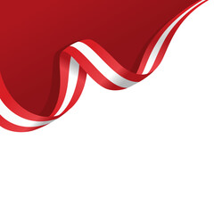 austria flag symbol wave ribbon