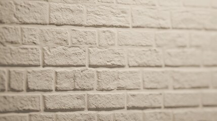 Fototapeta premium Symmetrical Brick Wall Texture in High Resolution: Intricate Details on Soft Blurred Neutral Background