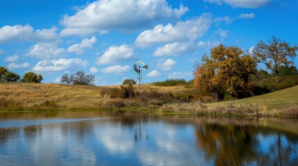 Tranquil Rural Landscapes: Lakes, Rivers & Ponds with Reflections, Green Forests and Blue Skies