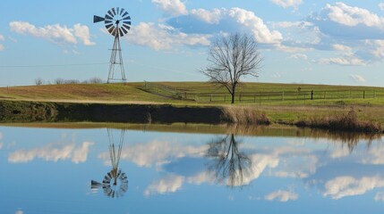 Tranquil Rural Landscapes: Lakes, Rivers & Ponds with Reflections, Green Forests and Blue Skies