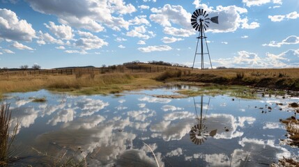 Tranquil Rural Landscapes: Lakes, Rivers & Ponds with Reflections, Green Forests and Blue Skies