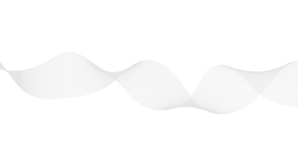 Abstract black wave lines on white background. Dynamic wave pattern modern, Abstract flowing wave lines. Design element for technology, science.