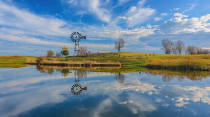 Tranquil Rural Landscapes: Lakes, Rivers & Ponds with Reflections, Green Forests and Blue Skies
