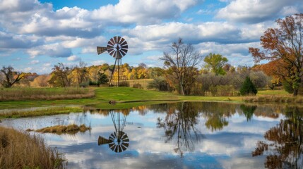 Tranquil Rural Landscapes: Lakes, Rivers & Ponds with Reflections, Green Forests and Blue Skies