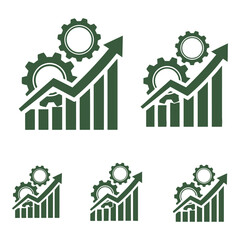 Green home building construction and industry combined concept illustration