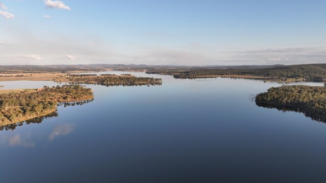 Aerial photo of Lake Barambah Queensland Australia
