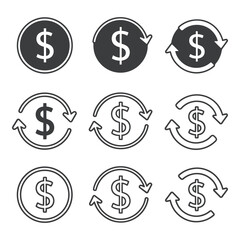 Arrow symbol in circular motion pointing down direction graphic design