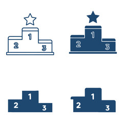 Number two illustration in white on dark blue background simple