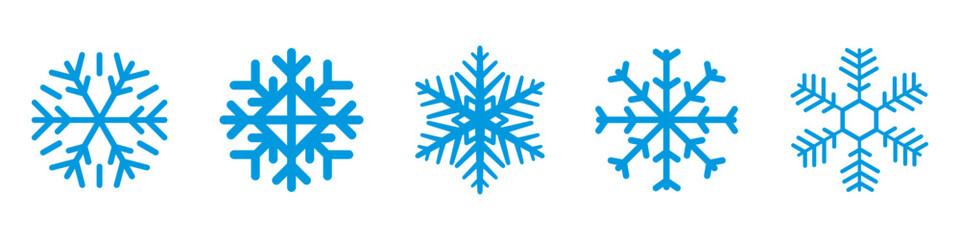 Snowflake set. Snowflake symbols. Snowflake icon. Snow icon. Vector
