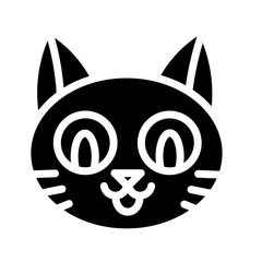 cat head glyph icon