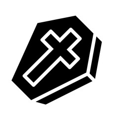 Obraz premium coffin glyph icon