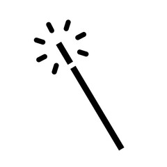 magic wand stick glyph icon
