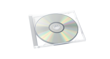 CD in Case on White Background