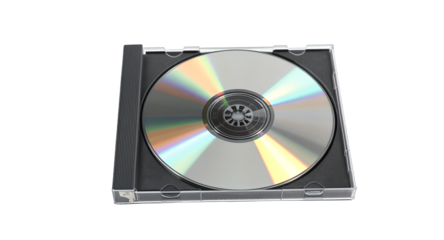 CD in Jewel Case on White Background