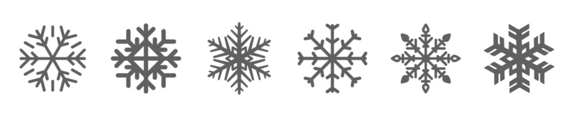 Snowflake icons. Vector