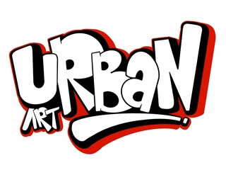 urban art illustration, urban art graffiti with cool and unique simple graffiti patterns and bright colors