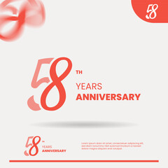 58th anniversary logo design