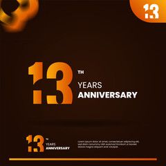 13th anniversary logo design