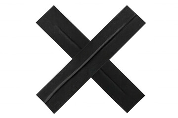 Black cross mark forming an x symbol, indicating prohibition, deletion, or an incorrect choice