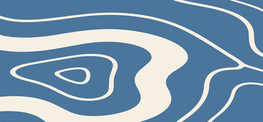 Wavy, flowing, blue and beige abstract background with organic shapes and lines forming a calming, earthy pattern perfect for modern designs and soft, serene visual textures