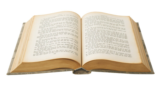 Old Book Pages Opened on a White Background - Powered by Adobe