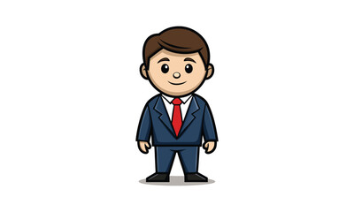 Young Boy Businessman Full Body Portrait	