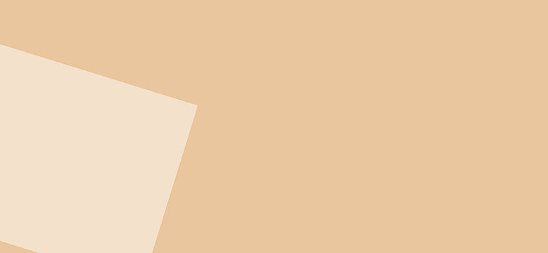 Beige and peach background features a simple geometric design with a light angular shape contrasting against the warm, solid tone, providing a minimal and versatile layout
