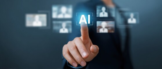 Modern High-Quality AI Hiring Season Interface Professional Talent Search and Workforce Automation for Confident Corporate Recruitment Marketing Campaigns