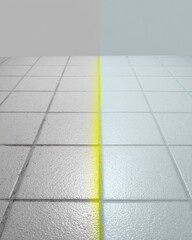 Fototapeta premium Professional Before and After Tile Cleaning with Shiny Grout Lines in Modern Kitchen Premium Home Care Marketing Content for Authentic Lifestyle Branding