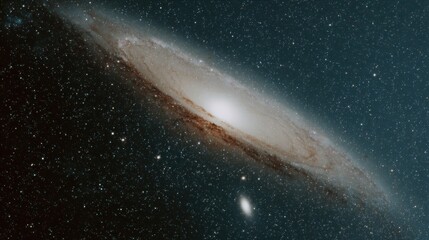 Obraz premium High-Quality Andromeda Galaxy Spiral Deep Sky Image for Science Education and Digital Content Modern Cosmic Discovery for Inspiring Learning