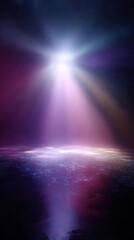 Vibrant black, purple, pink, and yellow gradient with dynamic arc light effect, neon glow, and high-contrast mesh blending for a striking abstract background.