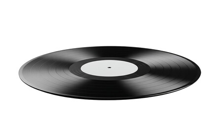 Vintage Vinyl Record on White Surface