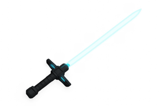 Futuristic glowing energy sword for science fiction concept