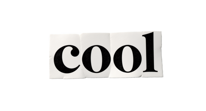 Word Cool on Torn Paper, Concept