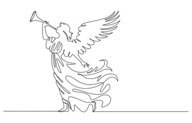 Epiphany and Religious Celebrations continuous one line art drawing, 