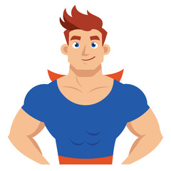 Proud man standing with chest puffed out, showing confidence, self-esteem, and a feeling of personal victory.