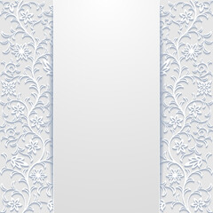 wedding floral invitation luxury vector design paper