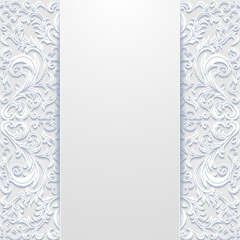 wedding floral invitation luxury vector design paper