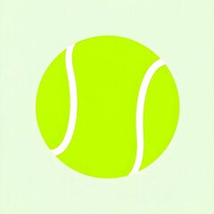 Vibrant green tennis ball ready for an energetic match on the court, symbolizing sport and leisure
