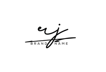 RJ letter elegant cursive beauty handwriting logo.