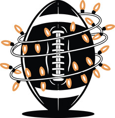 Christmas Airplane Silhouette Vector Design