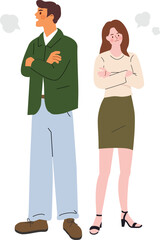 Couple Arguing Disagreement and Conflict Illustrated