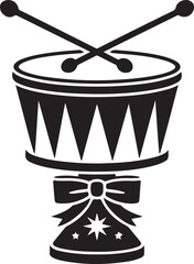 Christmas Drum Silhouette Vector Design