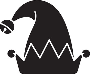 Christmas Elf Hat Silhouette Vector Design
