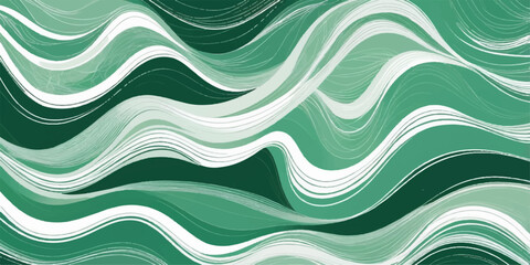 Abstract blue wavy lines vector pattern, a seamless texture illustration of ocean wave design for water art and stylish decoration