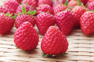 長野県産サマーリリカルいちごのアップ写真