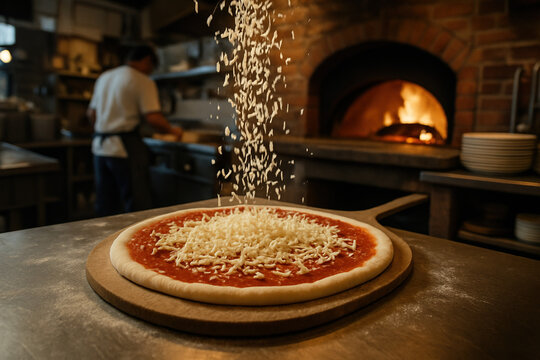 Cheesing Perfection: Crafting a Pizza in a Traditional Italian Kitchen