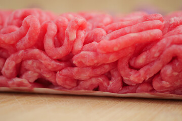 Fresh ground meat ready for cooking or meal prep