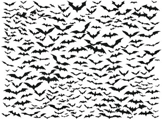 Simple background of bats flying around

