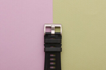Silicone strap for smart watch on pastel background